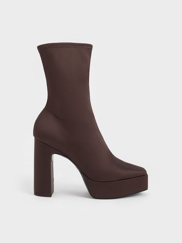 Charles & Keith - Platform Block Heel Ankle Boots - Charles & Keith - Modalova