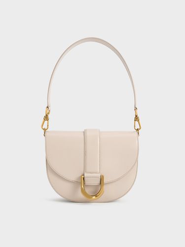 Charles & Keith - Gabine Leather Saddle Bag - Charles & Keith - Modalova