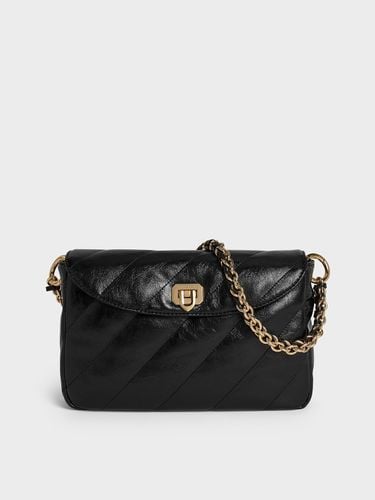 Charles & Keith - Fawn Panelled Front Flap Chain-Handle Bag - Charles & Keith - Modalova