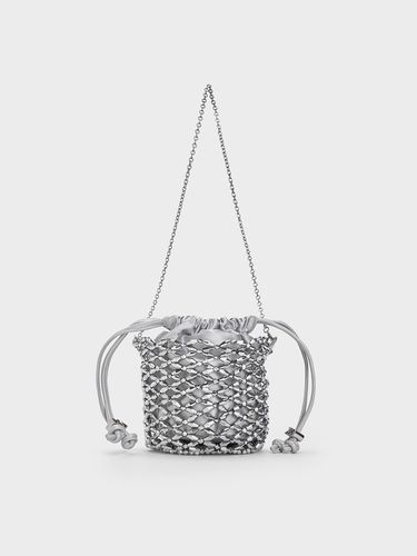 Charles & Keith - Beaded Chain-Handle Bucket Bag - Charles & Keith - Modalova