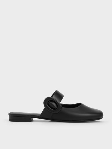 Charles & Keith - Oval-Buckle Flat Mules - Charles & Keith - Modalova