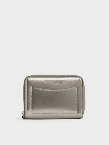 Charles & Keith - Xylia Metallic Zip-Around Wallet - Charles & Keith - Modalova