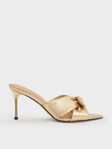 Charles & Keith - Jayce Pantoletten aus Metallic-Leder mit Stilettoabsatz - Charles & Keith - Modalova