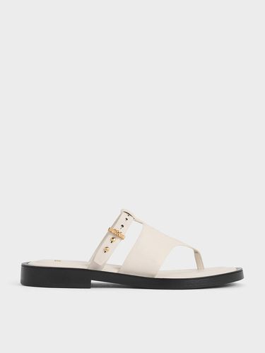 Charles & Keith - Leather Asymmetric Thong Sandals - Charles & Keith - Modalova