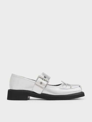 Charles & Keith - Metallic Bow Buckled Mary Janes - Charles & Keith - Modalova