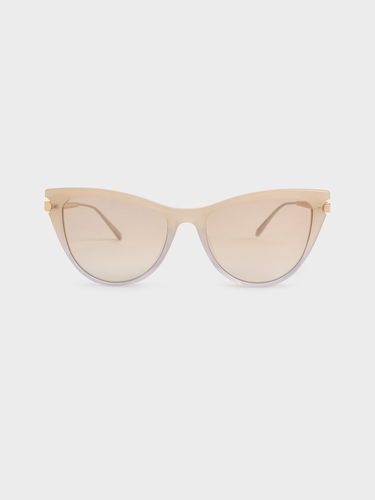 Charles & Keith - Eckige Cat-Eye-Sonnenbrille aus recyceltem Acetat - Charles & Keith - Modalova
