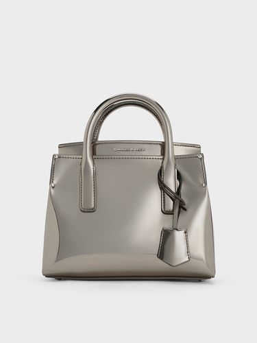 Charles & Keith - Rene Metallic Structured Top Handle Bag - Charles & Keith - Modalova