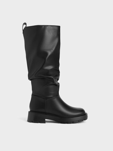 Charles & Keith - Ruched Knee-High Boots - Charles & Keith - Modalova