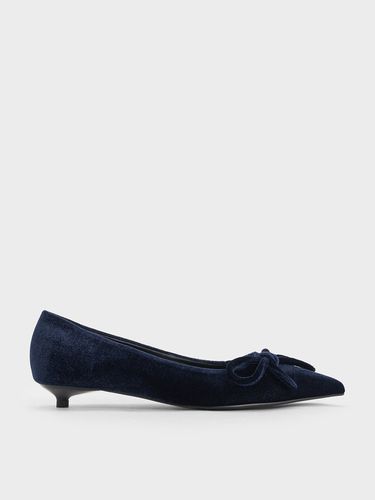 Charles & Keith - Velvet Bow Pointed-Toe Flats - Charles & Keith - Modalova