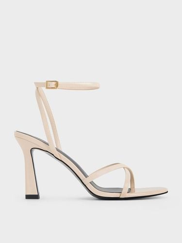 Charles & Keith - Patent Crossover-Strap Heeled Sandals - Charles & Keith - Modalova