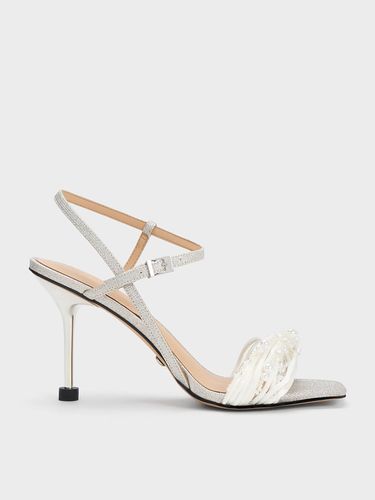 Charles & Keith - Leda Beaded Asymmetric Glittered Sandals - Charles & Keith - Modalova