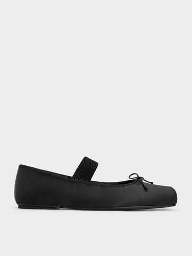 Charles & Keith - Satin Square-Toe Mary Jane Ballet Flats - Charles & Keith - Modalova