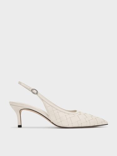 Charles & Keith - Woven Pointed-Toe Slingback Pumps - Charles & Keith - Modalova