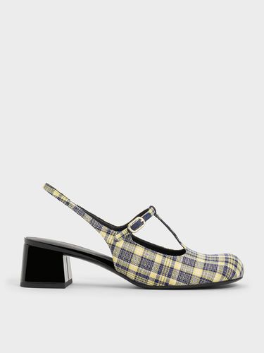 Charles & Keith - Checkered T-Bar Slingback Mary Jane Pumps - Charles & Keith - Modalova