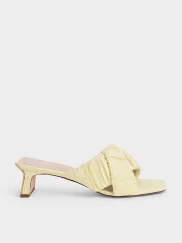 Charles & Keith - Linen Asymmetric Ruched Mules - Charles & Keith - Modalova