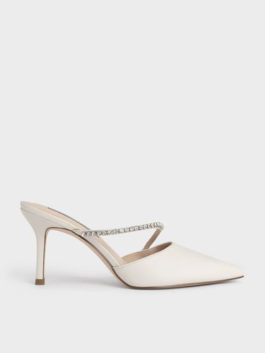 Charles & Keith - Gem-Encrusted Stiletto Mules - Charles & Keith - Modalova