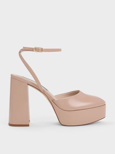 Charles & Keith - Jemma Patent Platform Ankle-Strap Pumps - Charles & Keith - Modalova