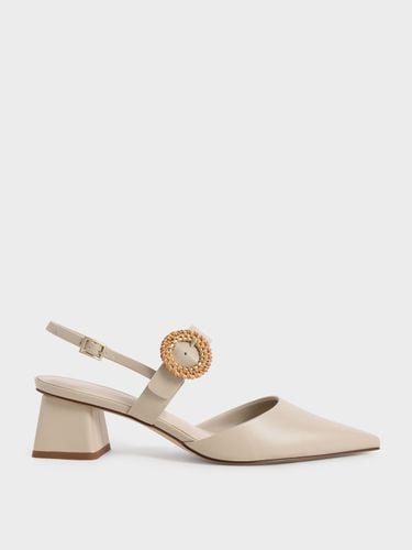 Charles & Keith - Woven Buckle Slingback Heeled Pumps - Charles & Keith - Modalova