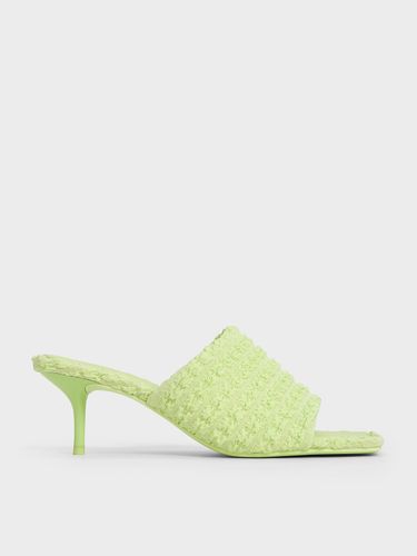 Charles & Keith - Loren Textured Kitten-Heel Mules - Charles & Keith - Modalova