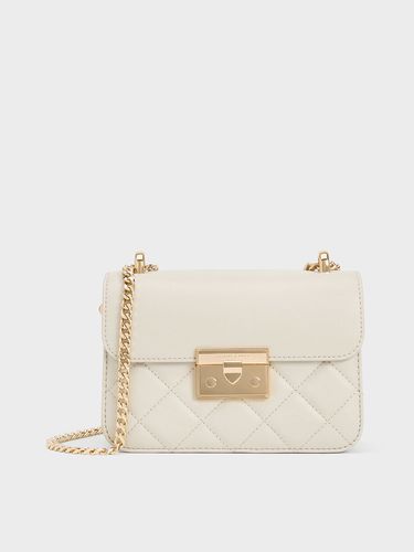 Charles & Keith - Quilted Push-Lock Chain-Handle Bag - Charles & Keith - Modalova