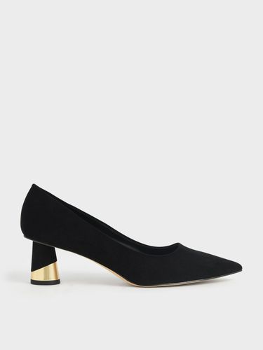 Charles & Keith - Cammie Metallic Sculptural Heel Textured Pumps - Charles & Keith - Modalova