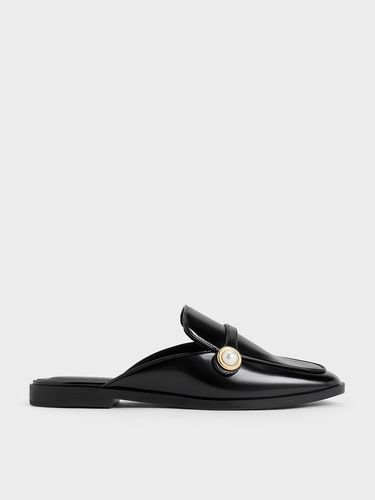 Charles & Keith - Pearl-Embellished Loafer Mules - Charles & Keith - Modalova