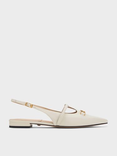 Charles & Keith - Gabine Leather T-Bar Slingback Flats - Charles & Keith - Modalova