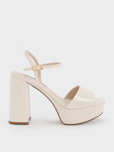 Charles & Keith - Halle Peep-Toe Metallic Platform Sandals - Charles & Keith - Modalova