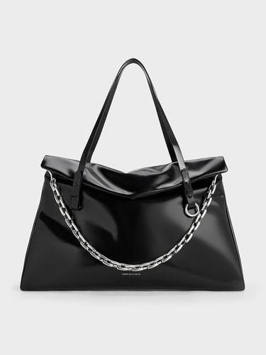 Charles & Keith - Andromeda Chain-Handle Trapeze XL Tote Bag - Charles & Keith - Modalova