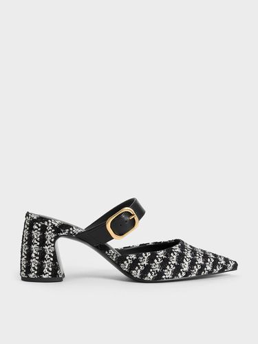 Charles & Keith - Tweed Pointed-Toe Mary Jane Heeled Mules - Charles & Keith - Modalova