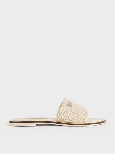 Charles & Keith - Raffia Woven Slide Sandals - Charles & Keith - Modalova