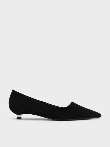 Charles & Keith - Textured Pointed-Toe Kitten-Heel Pumps - Charles & Keith - Modalova