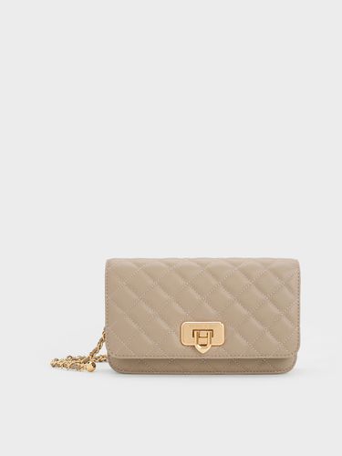 Charles & Keith - Cressida Quilted Push-Lock Clutch - Charles & Keith - Modalova