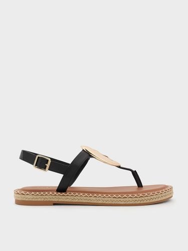 Charles & Keith - Metallic Oval Espadrille Sandals - Charles & Keith - Modalova