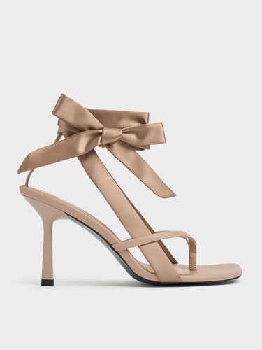 Charles & Keith - Recycled Polyester Tie-Around Heeled Thong Sandals - Charles & Keith - Modalova