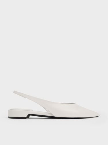 Charles & Keith - Pointed-Toe High-Vamp Slingback Flats - Charles & Keith - Modalova