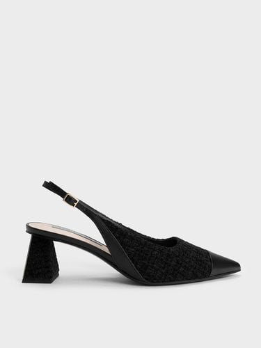 Charles & Keith - Tweed Toe Cap Slingback Pumps - Charles & Keith - Modalova