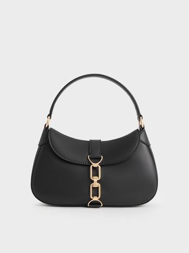 Charles & Keith - Agatha Chain-Accent Hobo Bag - Charles & Keith - Modalova