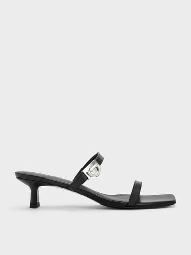 Charles & Keith - Metallic Accent Double Strap Mules - Charles & Keith - Modalova