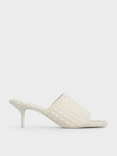 Charles & Keith - Loren Textured Kitten-Heel Mules - Charles & Keith - Modalova