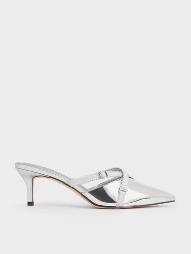 Charles & Keith - Metallic Grosgrain-Strap Pointed-Toe Mules - Charles & Keith - Modalova