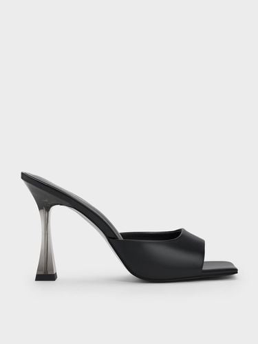 Charles & Keith - Clear Flared Heel Mules - Charles & Keith - Modalova