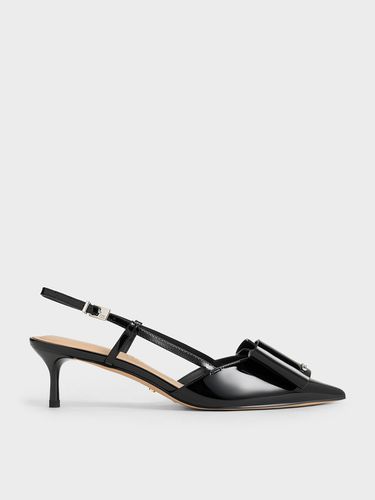 Charles & Keith - Lu Patent Leather Bow Slingback Pumps - Charles & Keith - Modalova