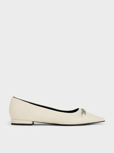 Charles & Keith - Chain-Link Pointed-Toe Ballet Flats - Charles & Keith - Modalova