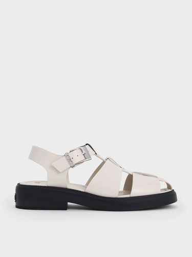 Charles & Keith - Leather Caged Sandals - Charles & Keith - Modalova