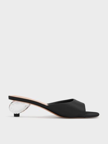 Charles & Keith - Satin Crystal-Heel Mules - Charles & Keith - Modalova