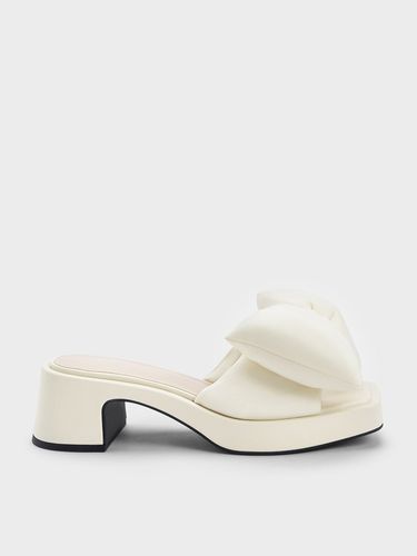 Charles & Keith - Puffy Bow Heeled Mules - Charles & Keith - Modalova