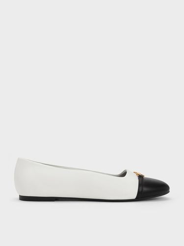 Charles & Keith - Metallic Accent Two-Tone Ballerinas - Charles & Keith - Modalova