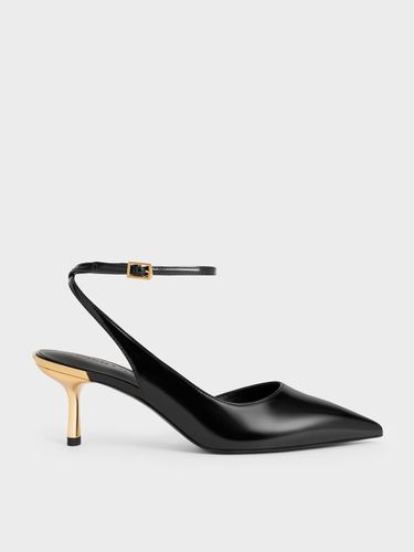 Charles & Keith - Metallic-Heel Ankle-Strap D'Orsay Pumps - Charles & Keith - Modalova