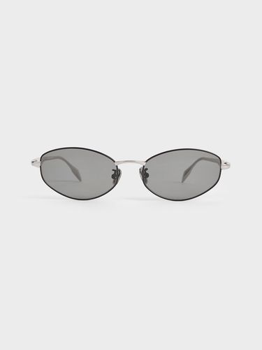 Charles & Keith - Crystal-Accent Oval Sunglasses - Charles & Keith - Modalova